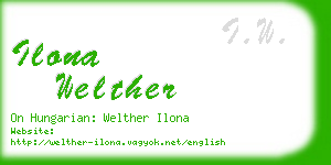 ilona welther business card